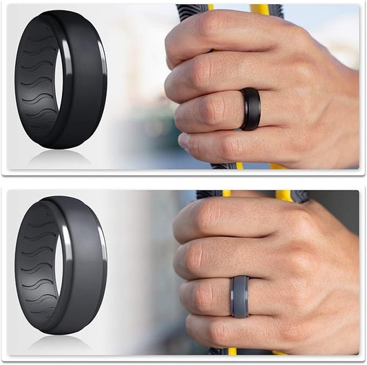 Mens Set of 4 Wedding Rings